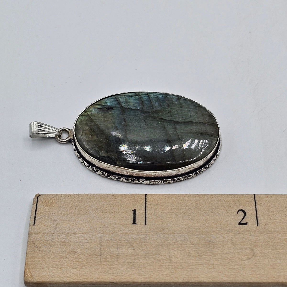 Labradorite Polished Cabochon Pendant