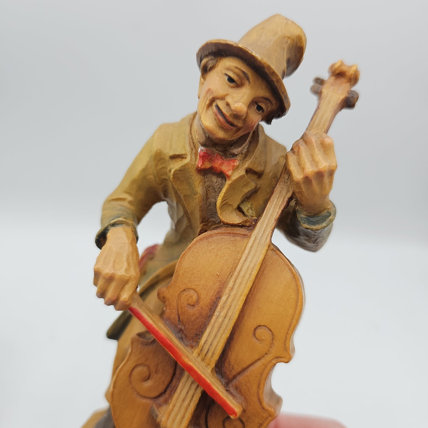 Vintage German Bass Player Figurine