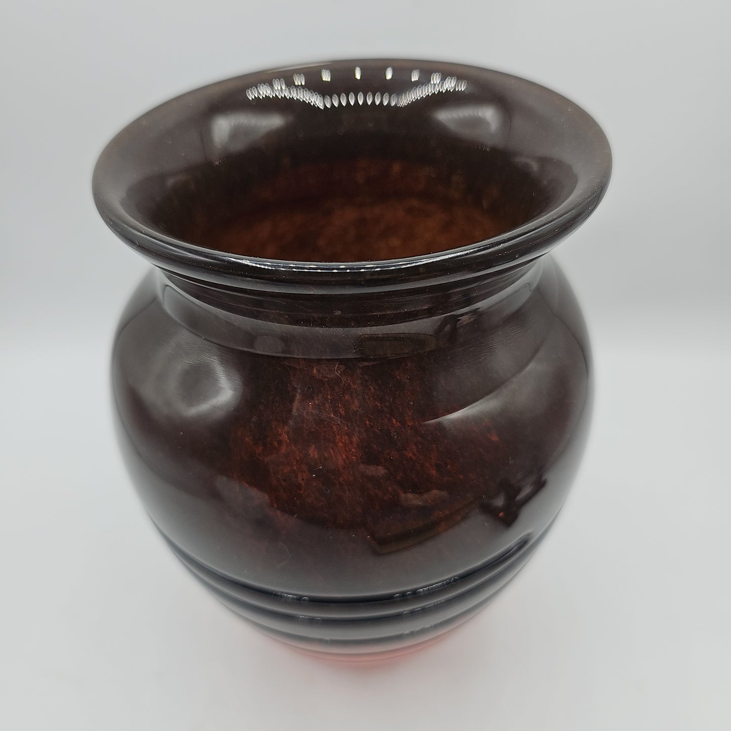 Art Glass Vase with Applied Swirl