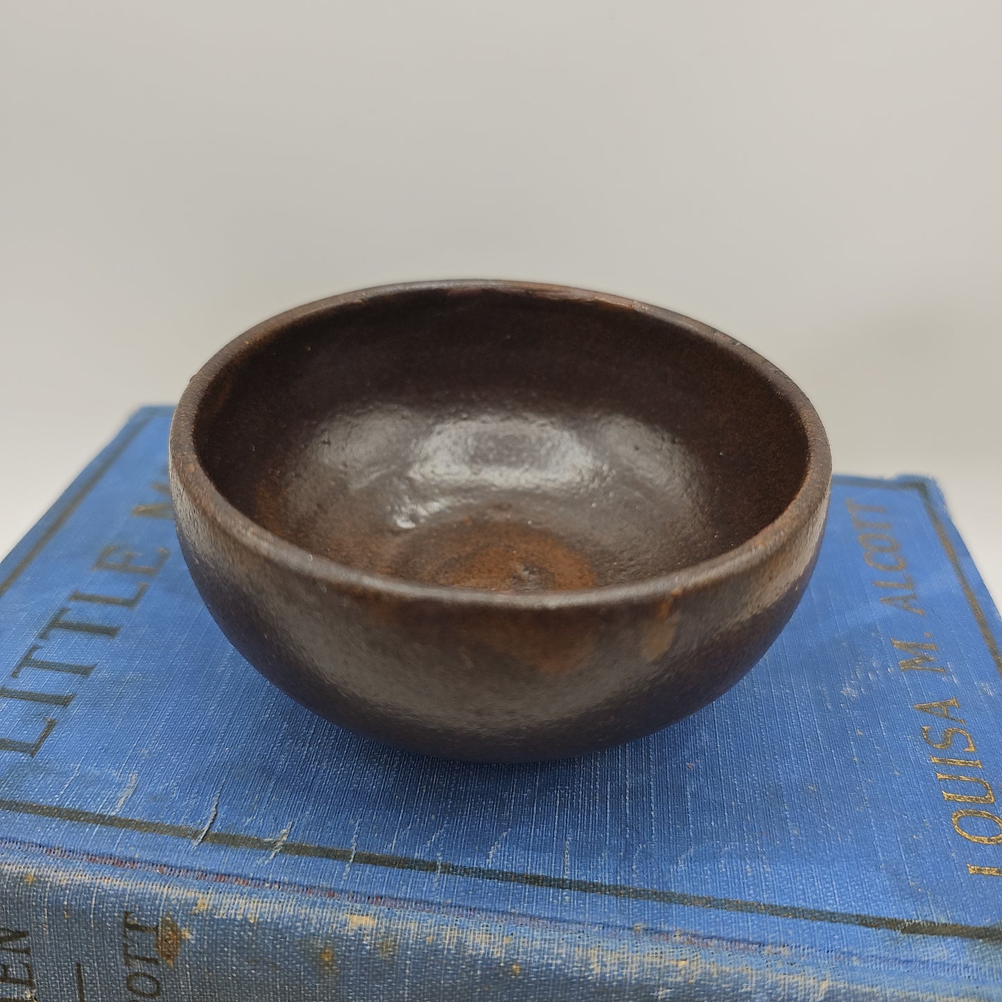 Glazed Brown Art Pottery Bowl
