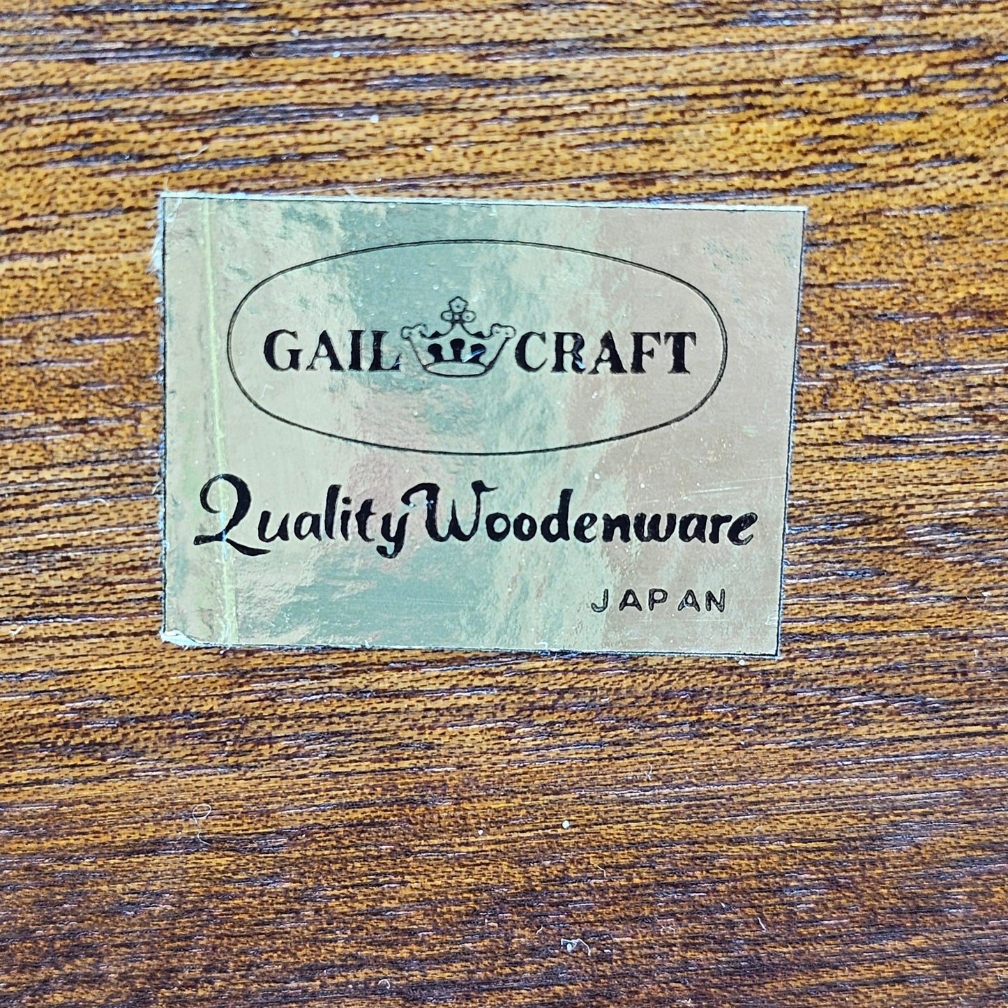 Vintage Wooden and Tile Cheese or Charcuterie Board with Fruit Basket Design ~ Gail Craft Japan