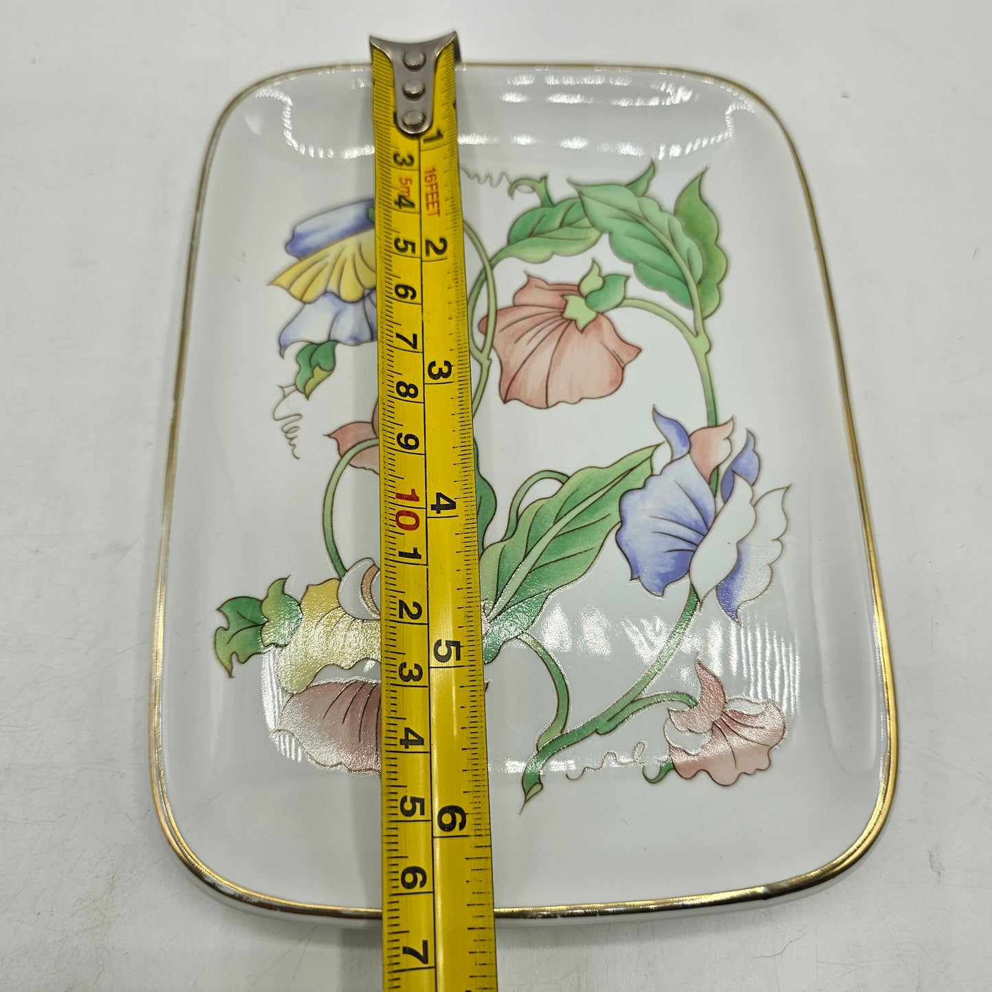 Signed Ben Rickert Sweet Pea Flower Trinket Tray