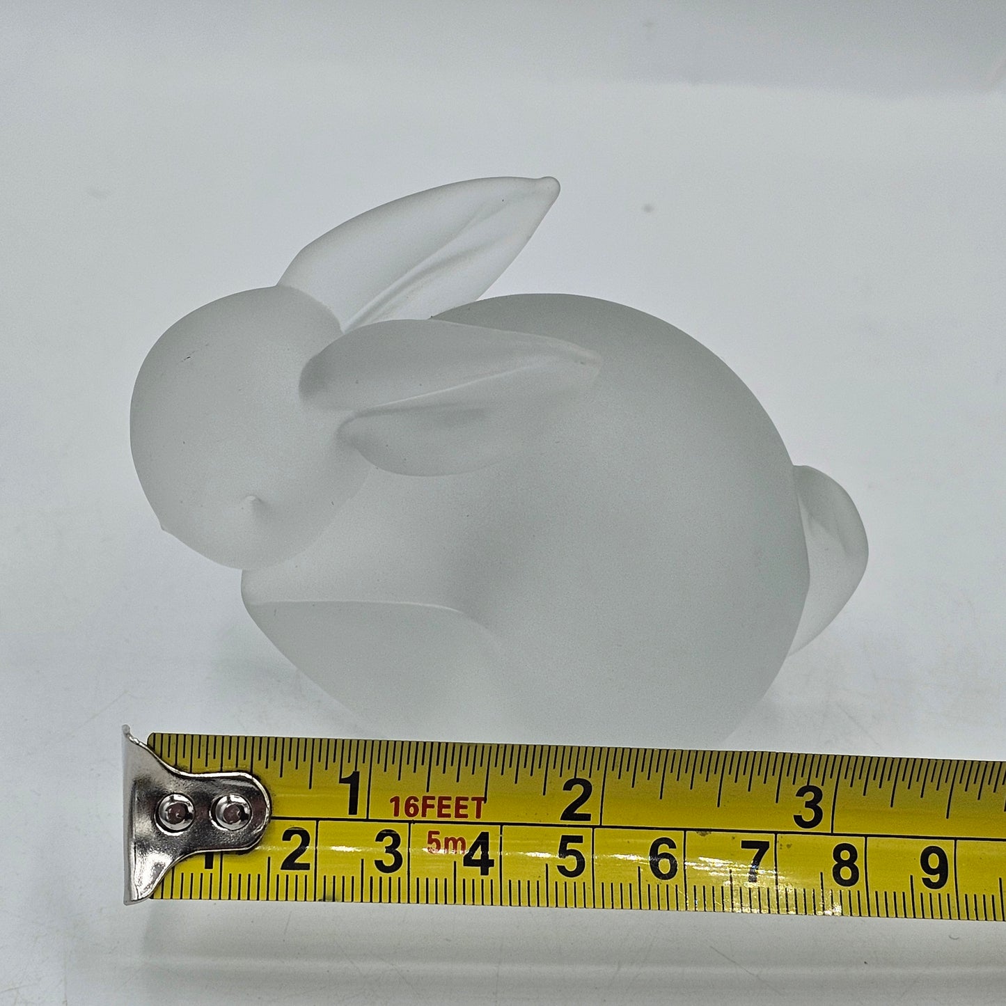 Satin Glass Chubby Bunny Rabbit Figurine