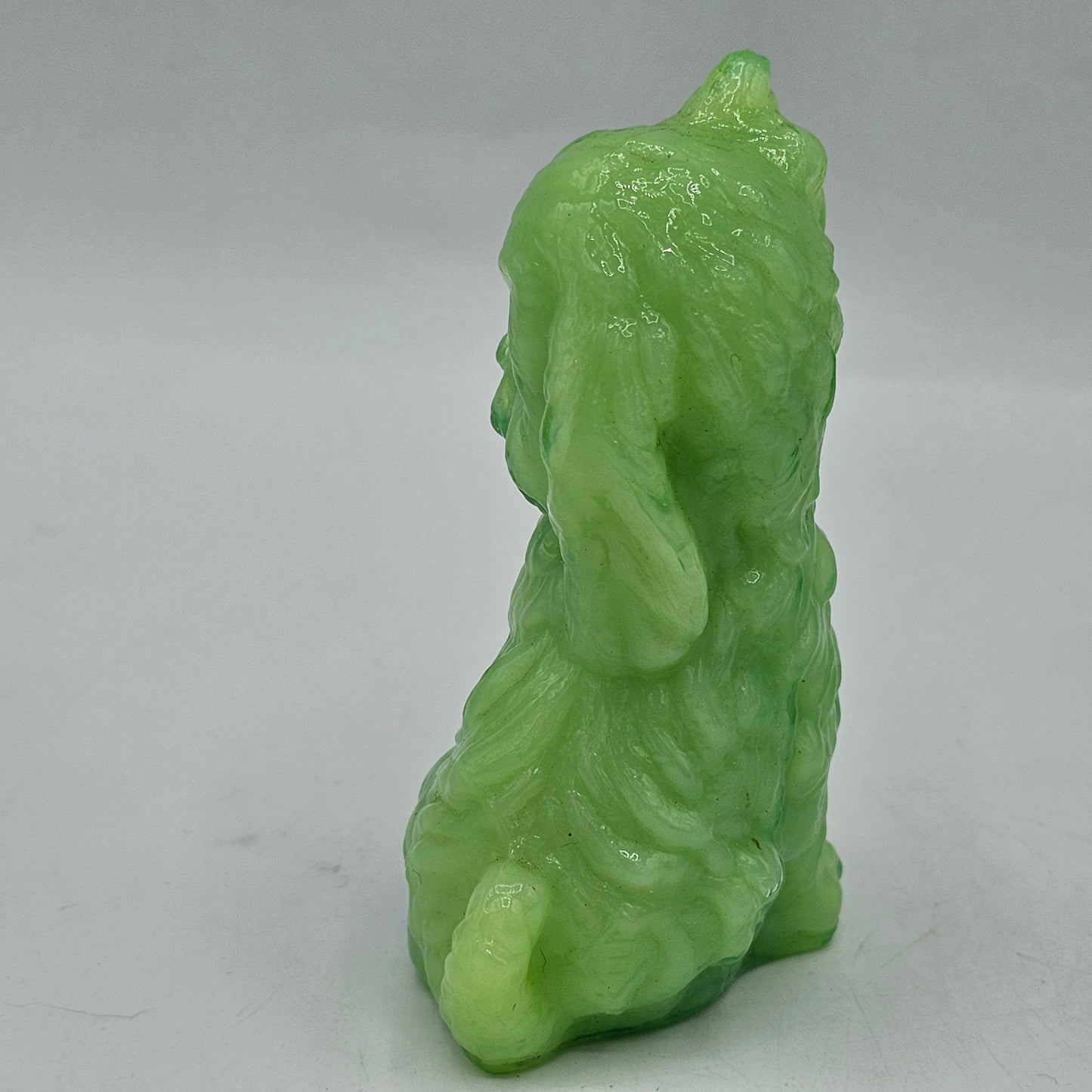 Boyd Glass Uranium Glass "Skippy" Puppy Dog (Glows)