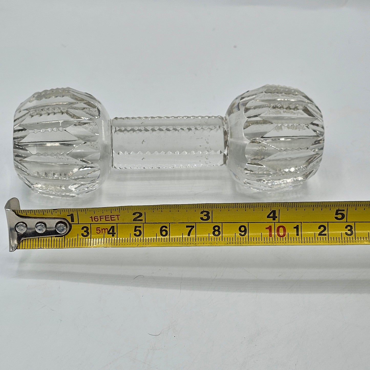 Vintage Cut Lead Crystal Serving Knife Rest. Measures 5" wide