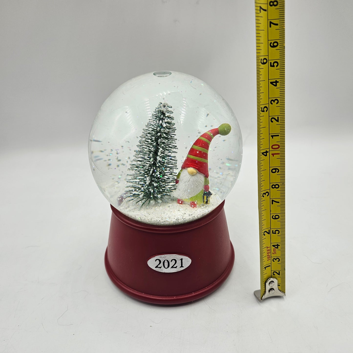 Christmas Musical Snow Globe with Gnome 2021 (Plays Jingle Bells)