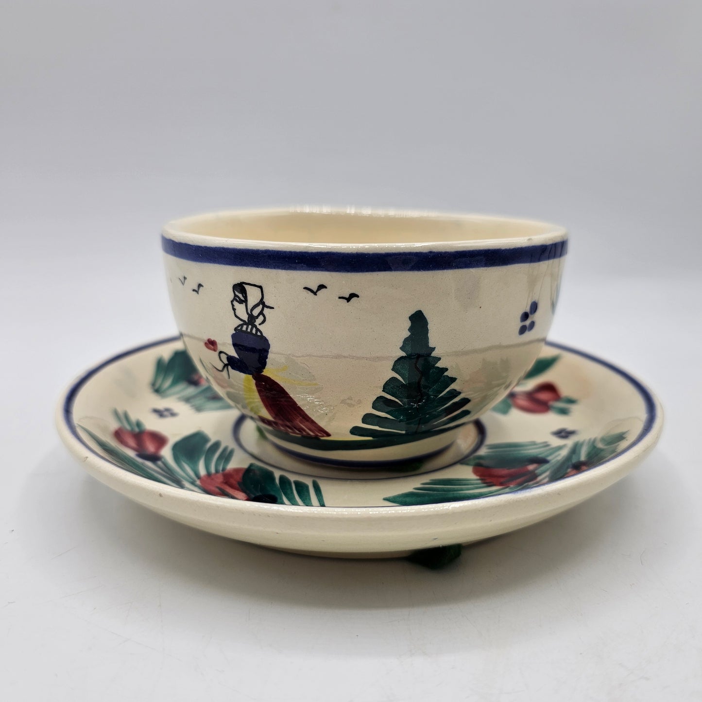 Henriot Quimper France Cup and Saucer Set