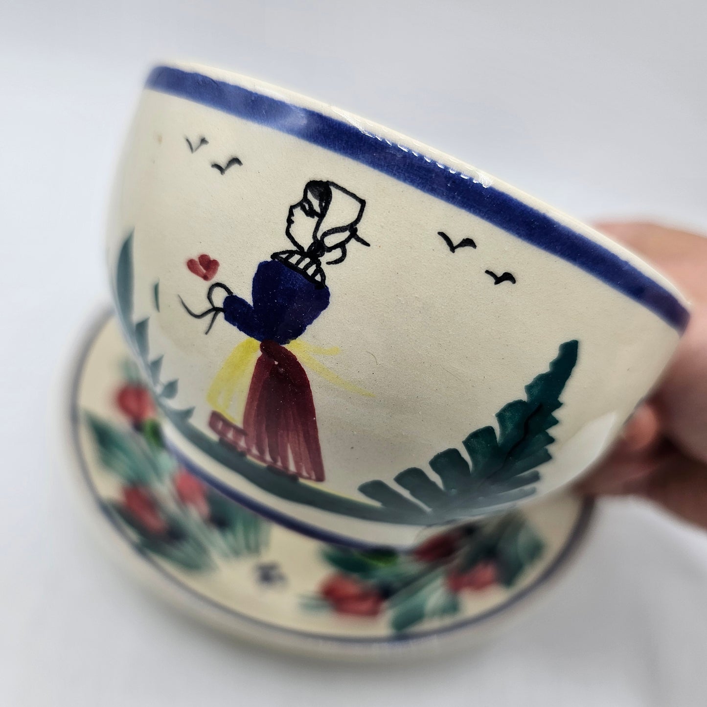Henriot Quimper France Cup and Saucer Set