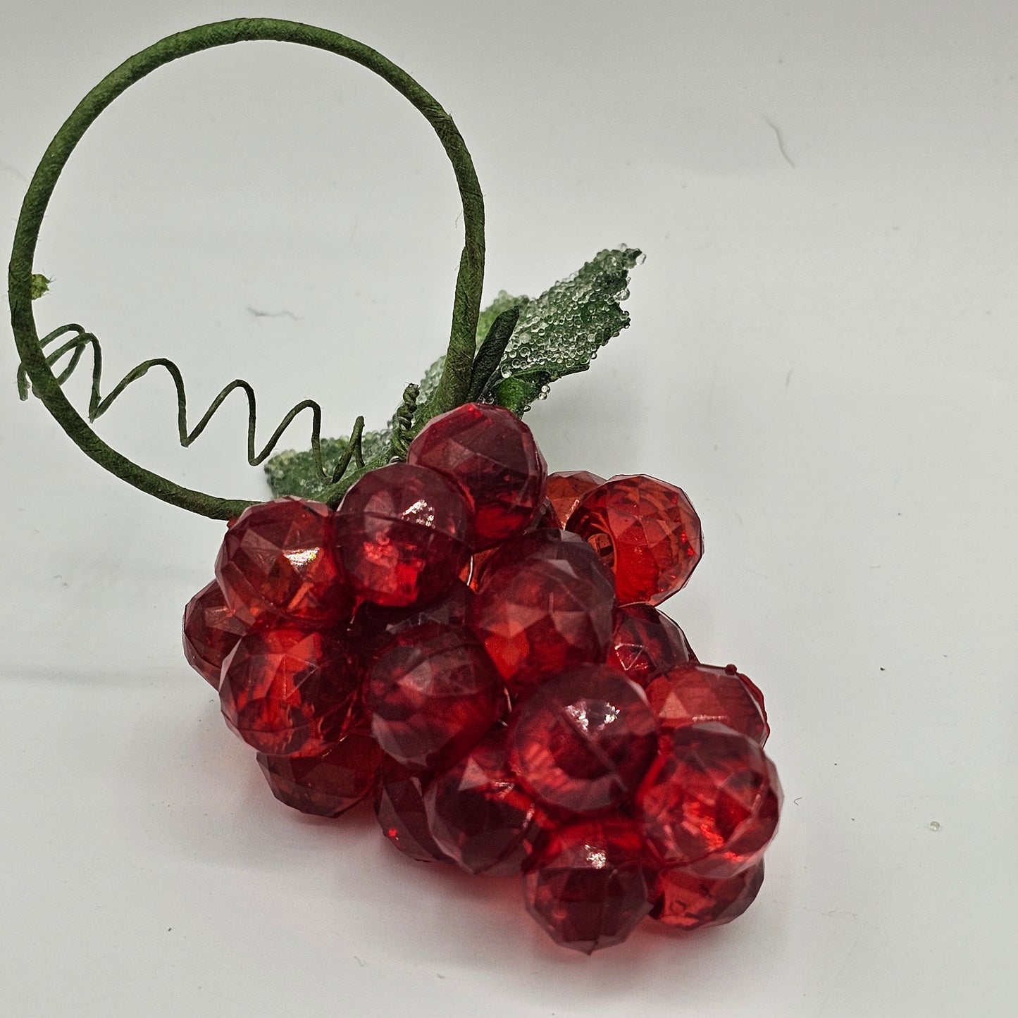 Grape Cluster Napkin Rings - Set of 4 - Red and Green