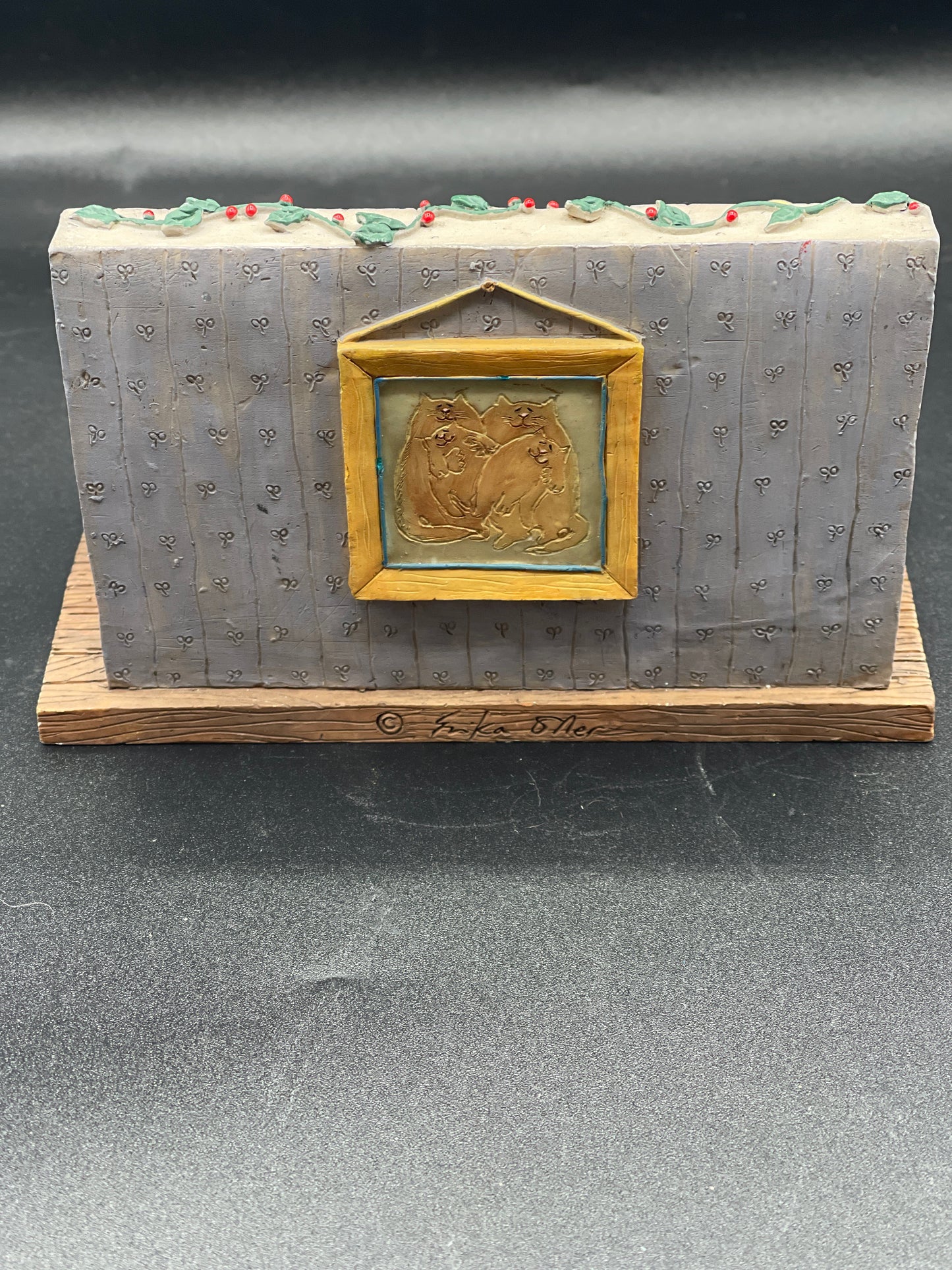 Bottman Designs - The Real People - "Stocking Stuffers" Cat Family Diorama Figurine