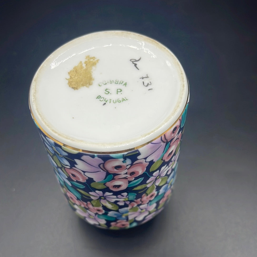 Floral Vase with Gold Gilt - Made in Portugal