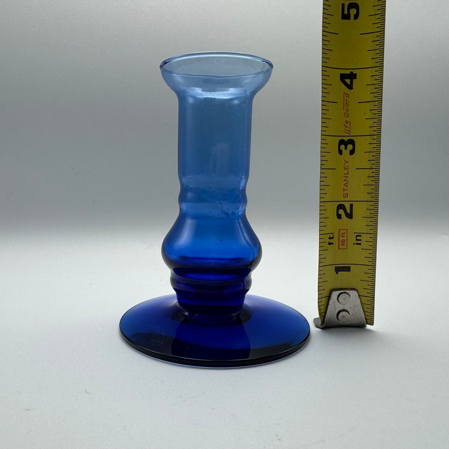 Vintage Cobalt Blue Glass Candlestick