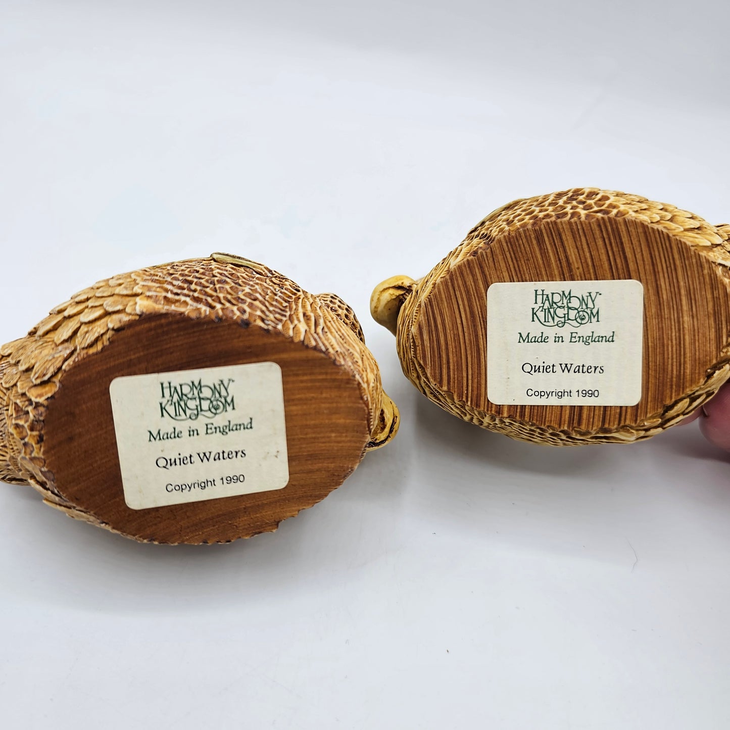 Harmony Kingdom Quiet Waters Tufted Ducks Pair Trinket Boxes with Hidden Egg - Made in England