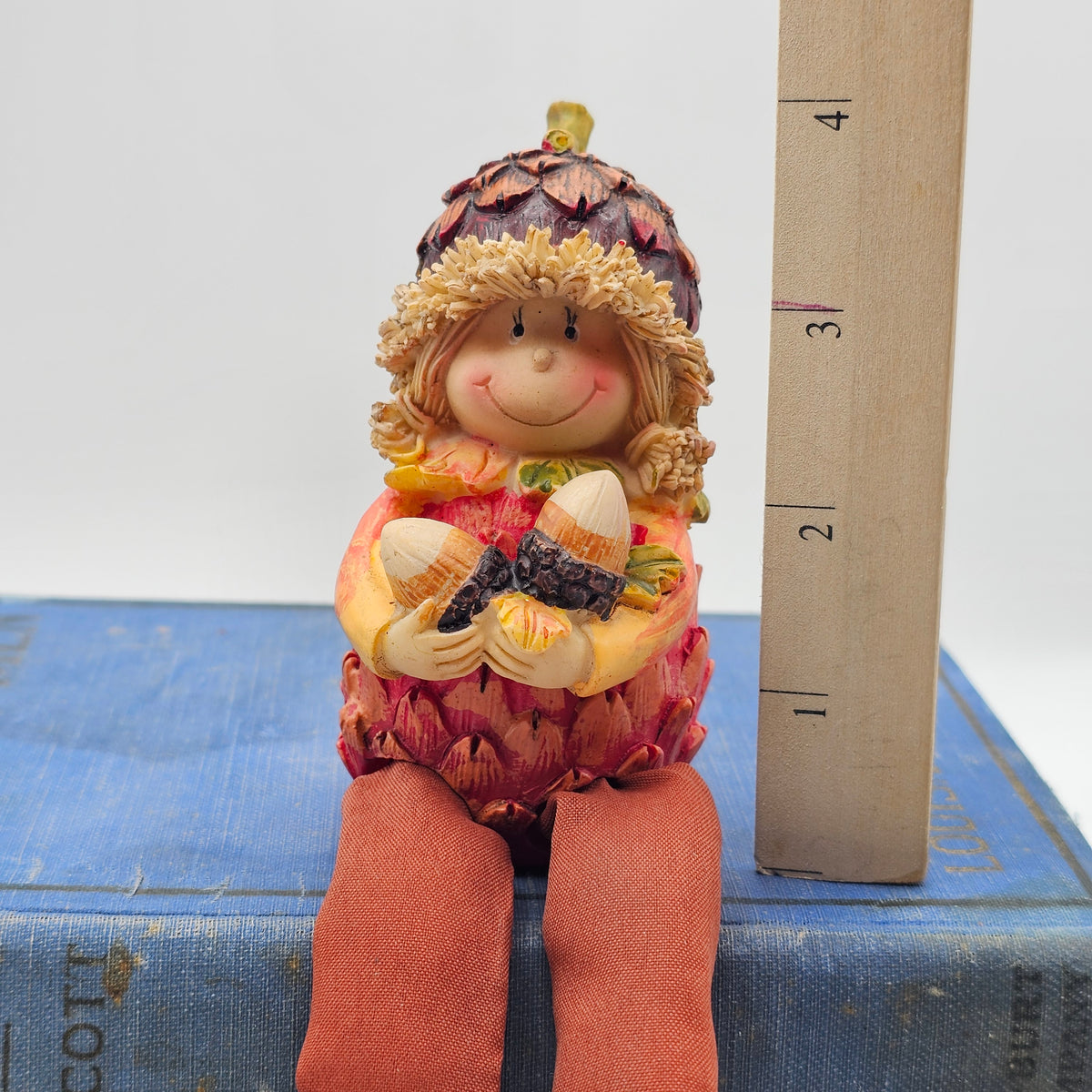 Fall Acorn Shelf Sitter Boy Doll Ornament