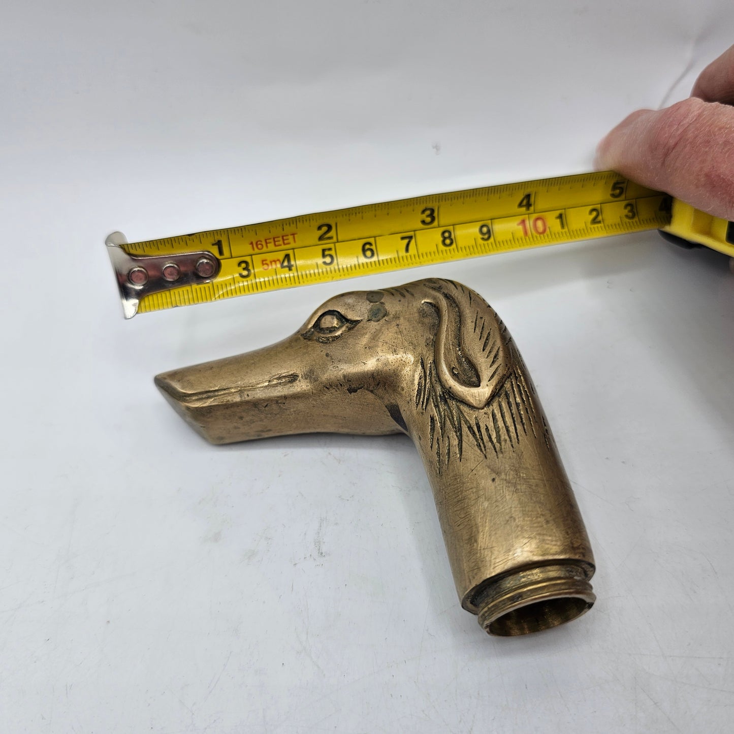 Brass Greyhound Dog Cane / Walking Stick Topper