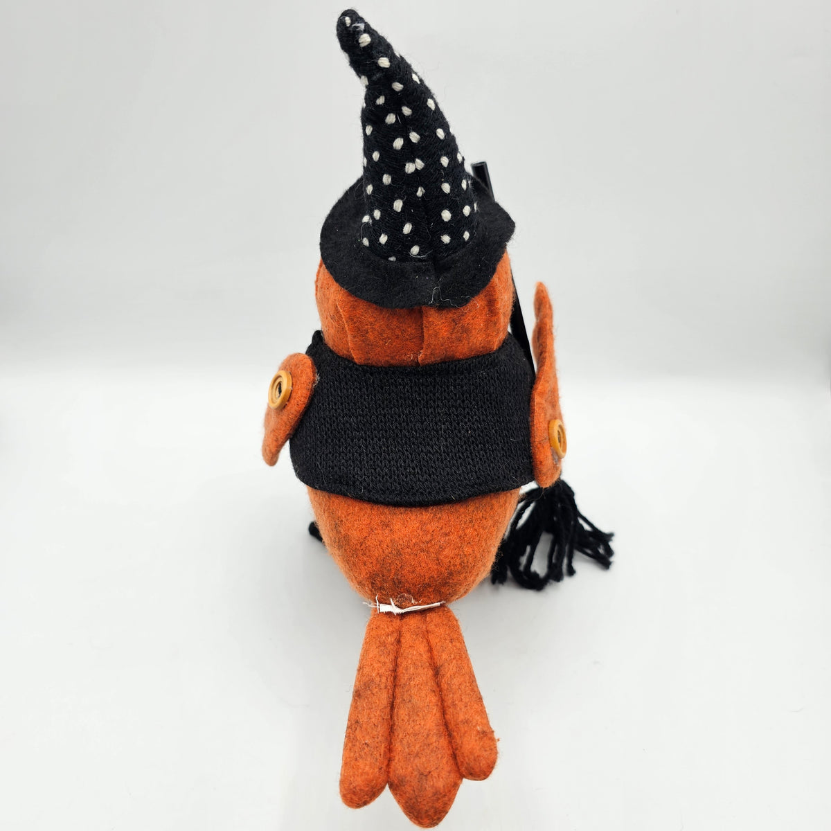 Happy Halloween Plush Witch Bird with Broomstick and Embroidered Pumpkin by Spritz for Target
