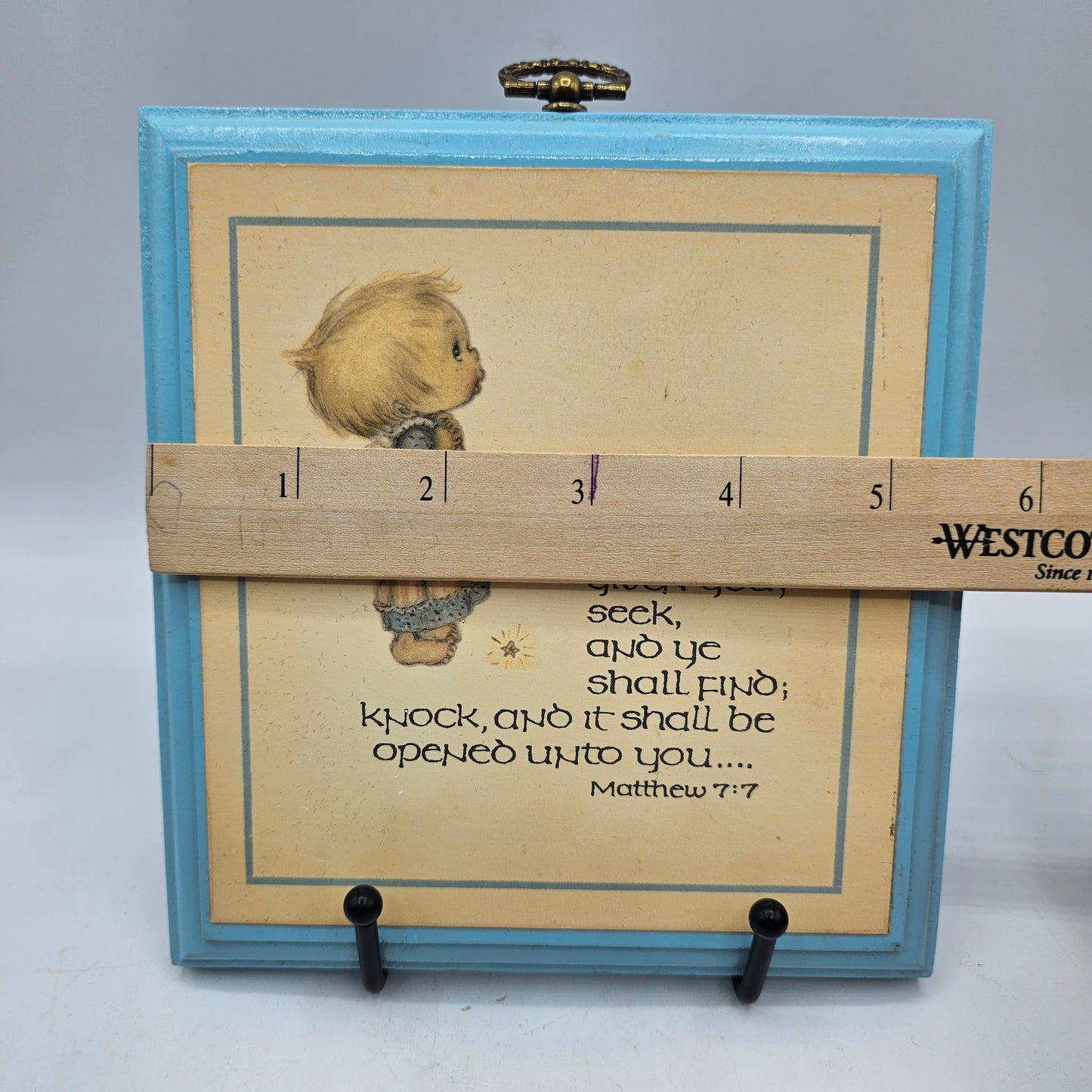 Vintage Betsy Clark Plaque with Hanger and Inspirational Quote