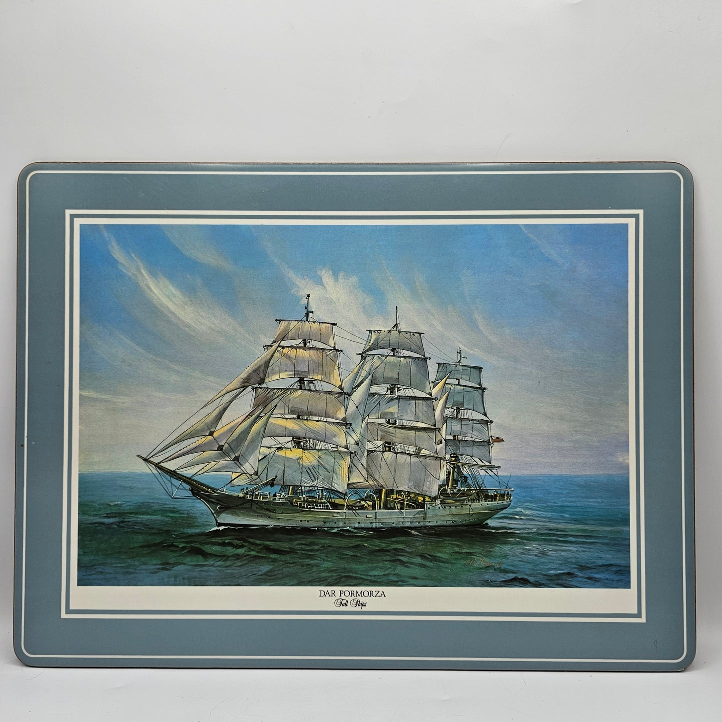 Tall Ship Oversized Cork Backed Placemats by Pimpernel of England - Set of 4 / 16" x 12"
