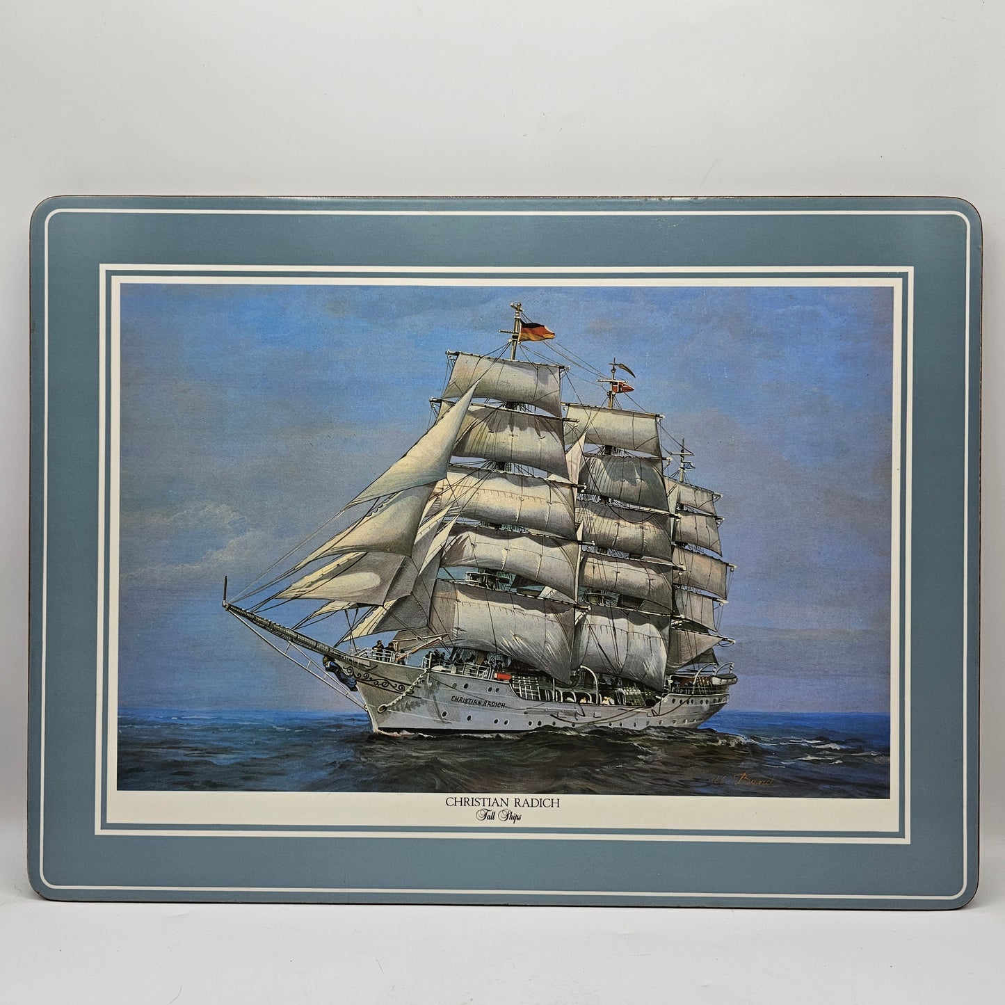 Tall Ship Oversized Cork Backed Placemats by Pimpernel of England - Set of 4 / 16" x 12"