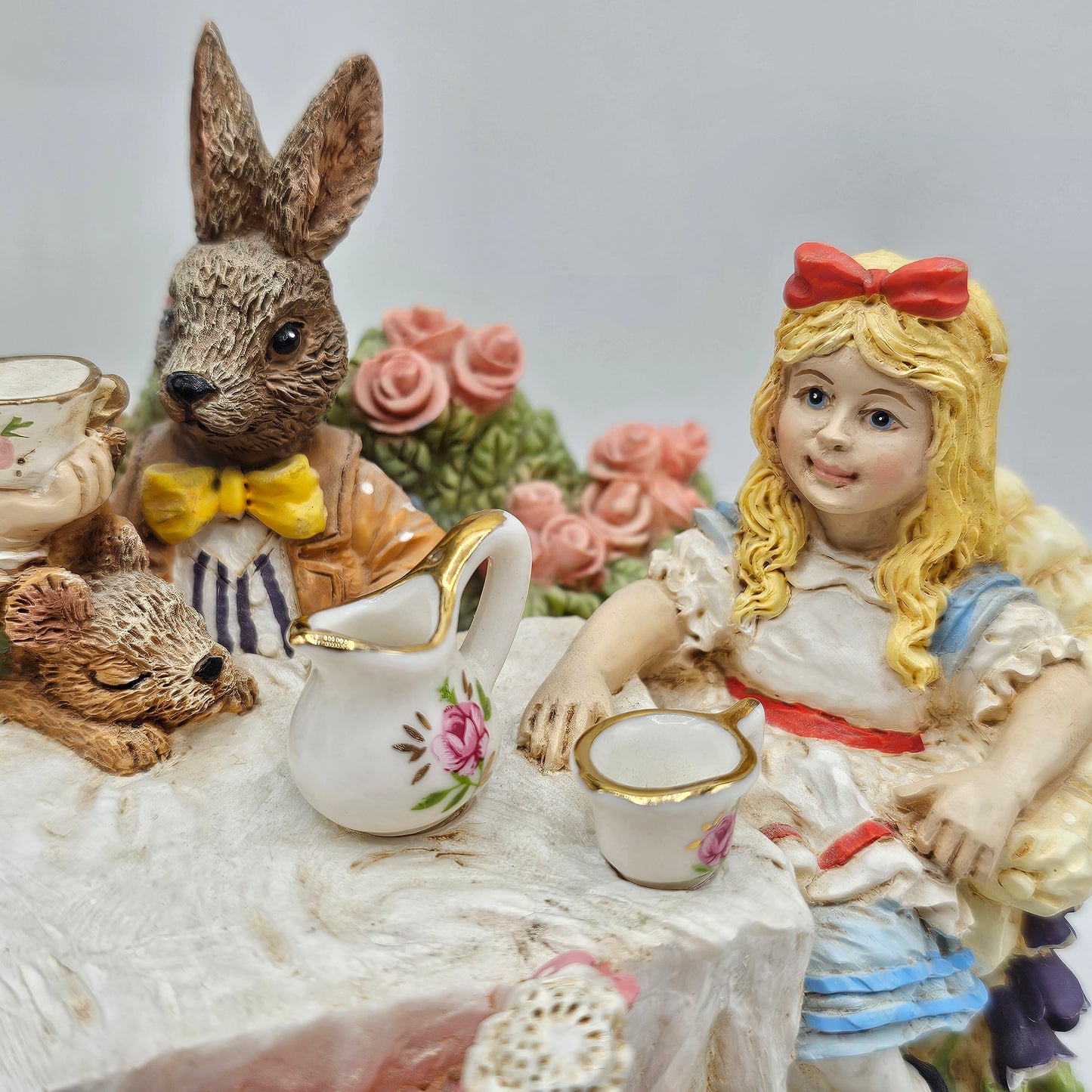 Alice in Wonderland Bookends - The Mad Hatter's Tea Party - Smithsonian Institute, Limited Edition, Signed