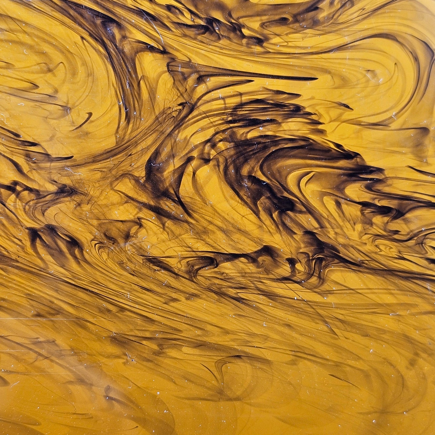 Vintage Tortoiseshell Lucite Placemats with Gold Tone Metal Rim - Set of 6