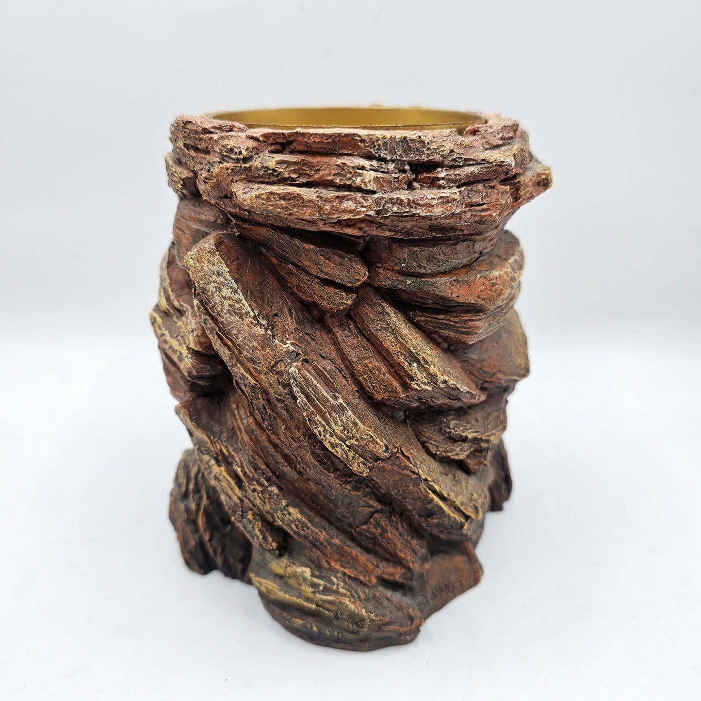 Cave Art Deer on Rock Resin Pillar Candle Holder / Stand