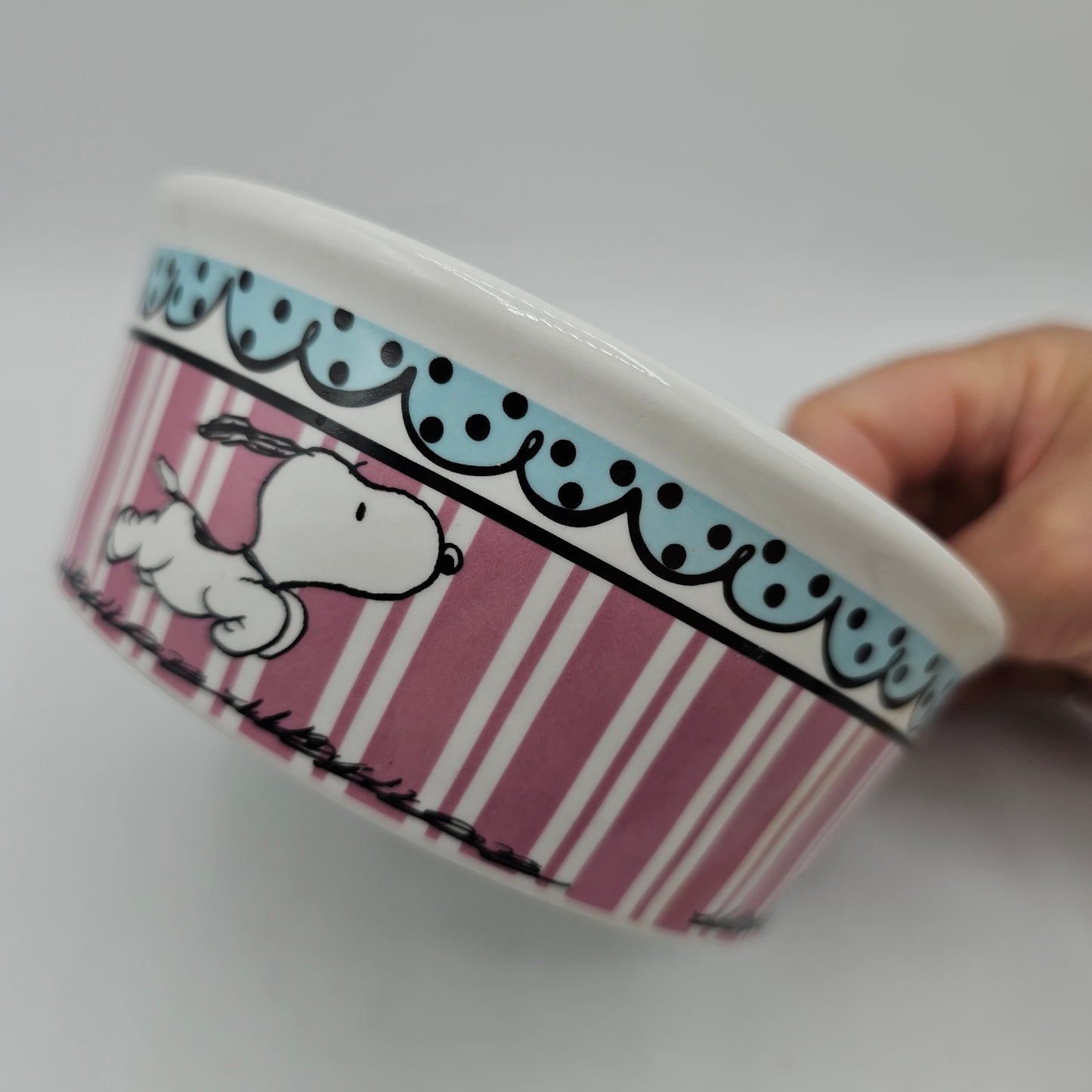 Snoopy Peanuts Ceramic Dog, Cat or Small Pet Bowl