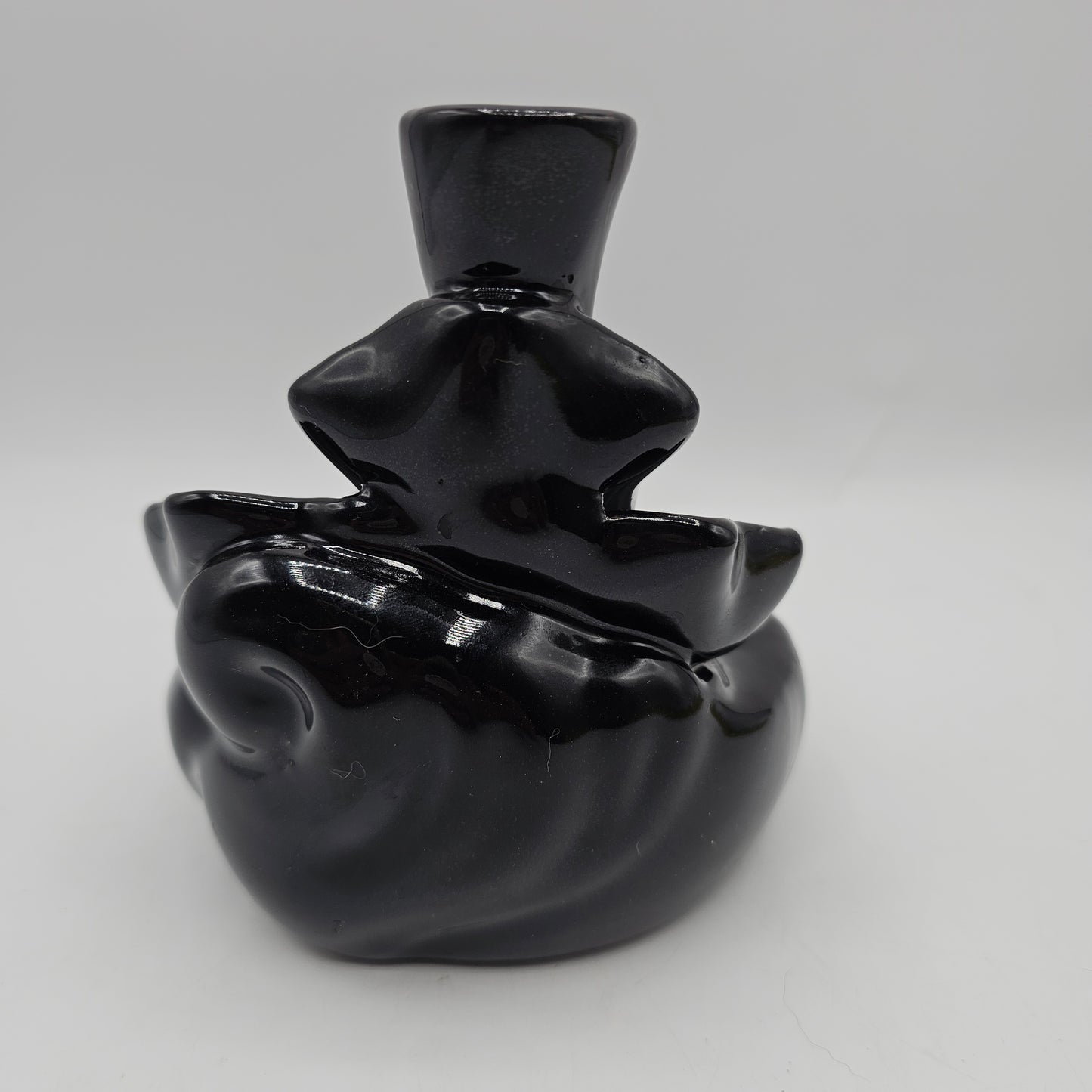 Ceramic Black Waterfall /Backflow Incense Burner for Incense Cones