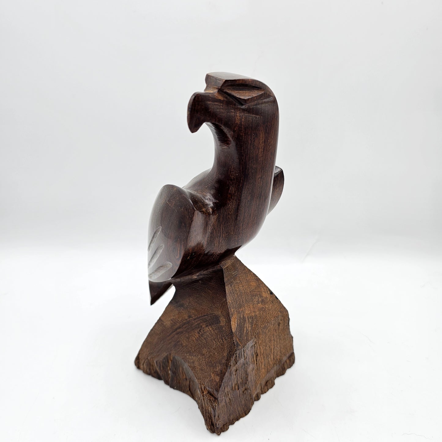 Carved Ironwood Eagle Sculpture
