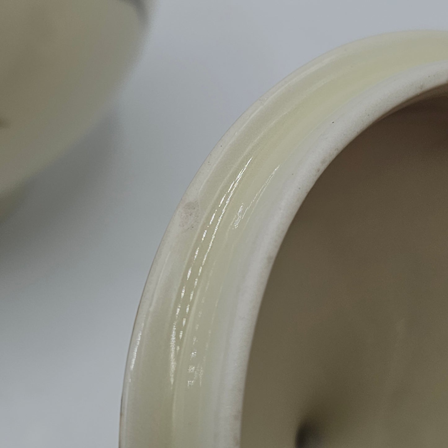 Lidded Vanity Jar with Floral Iris Design by Mikasa