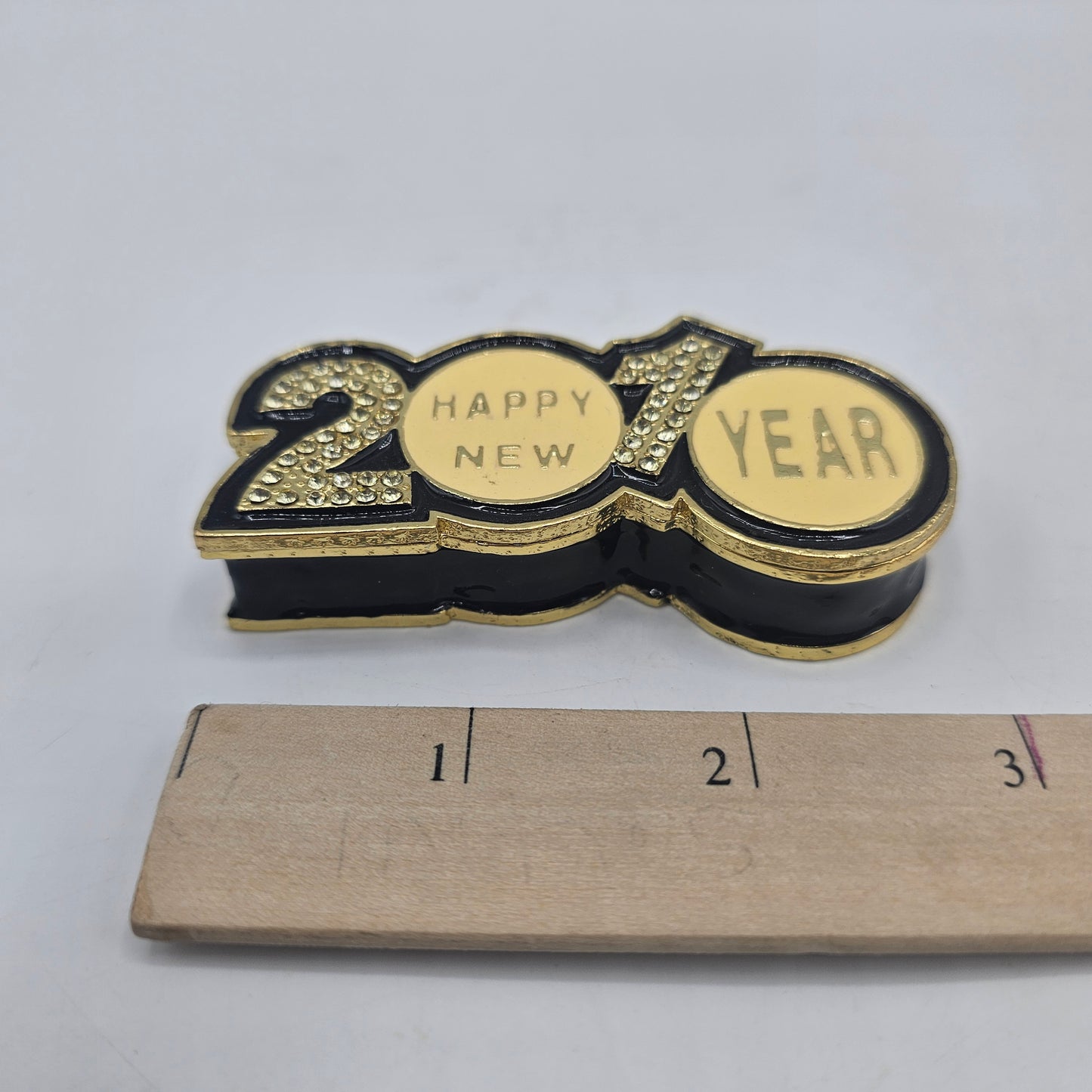 Happy New Year 2010 Hinged Trinket Box