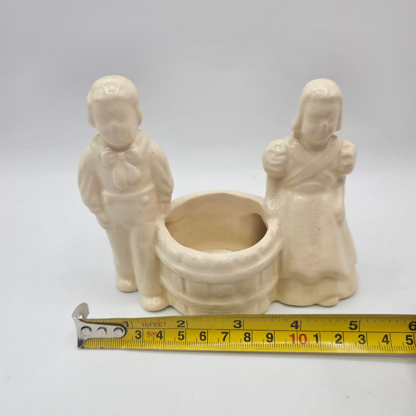Vintage Jack and Jill Ceramic Planter / Toothpick Holder