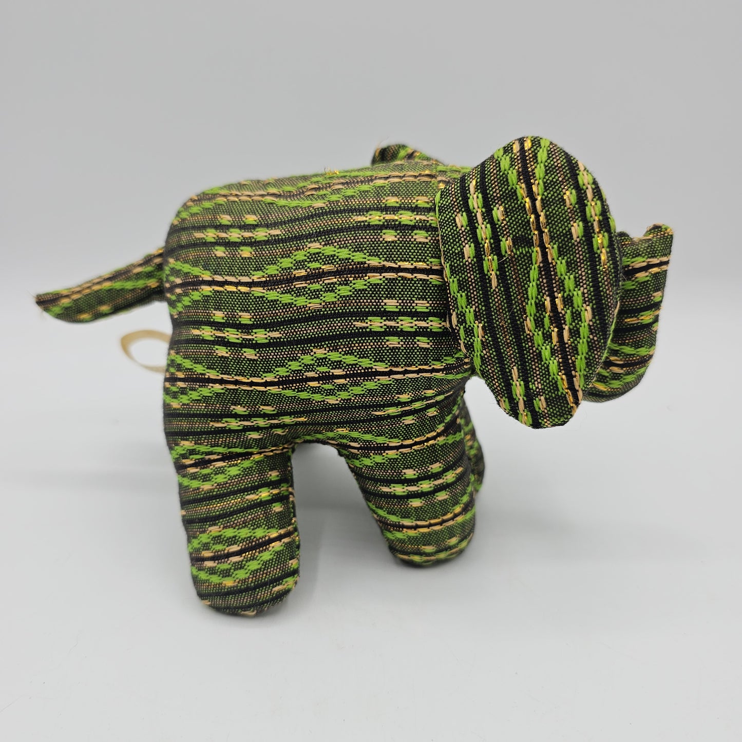 Boho Plush Green Tapestry Elephant from Conrad of Bangkok
