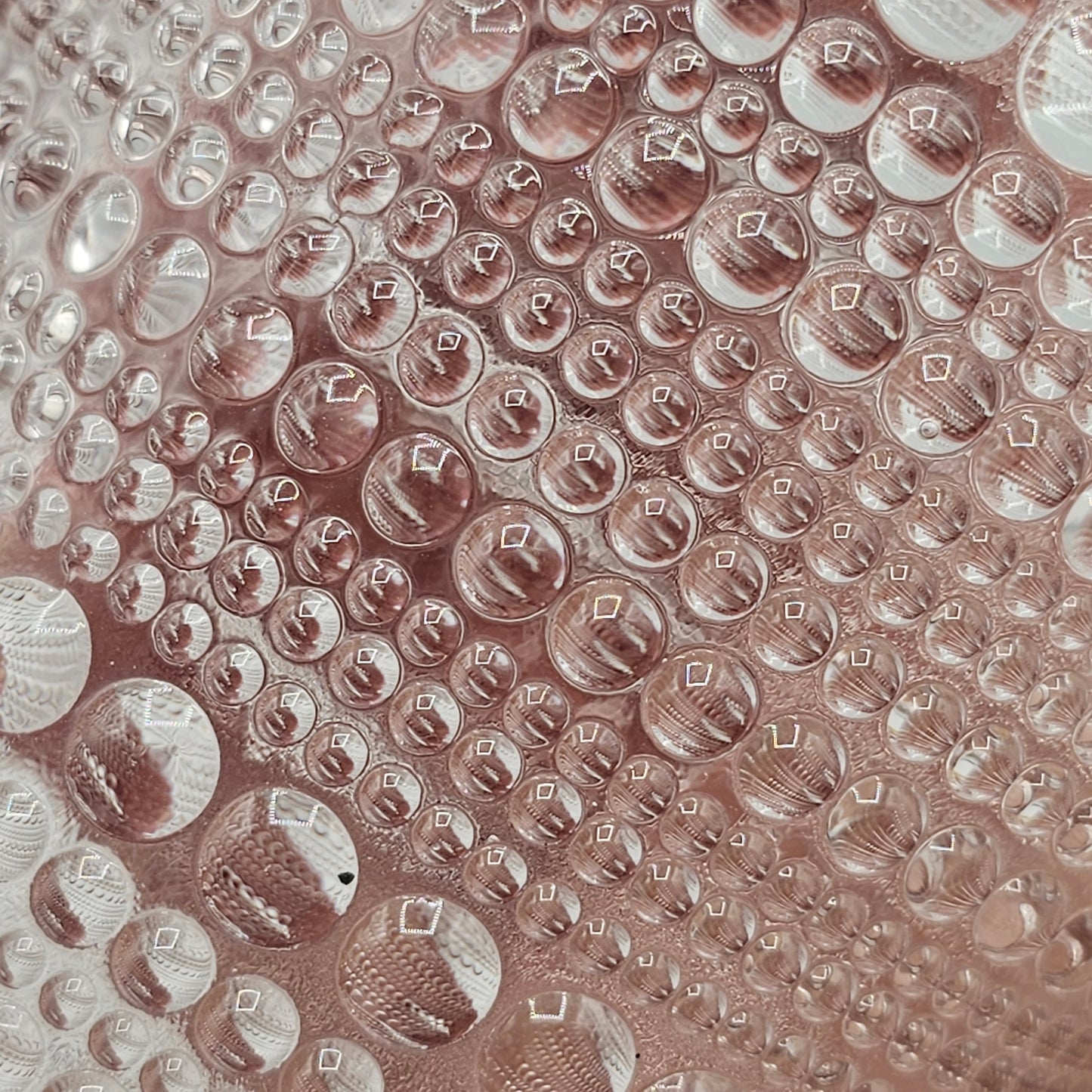 Pink Beaded Glass Vase / Tumbler