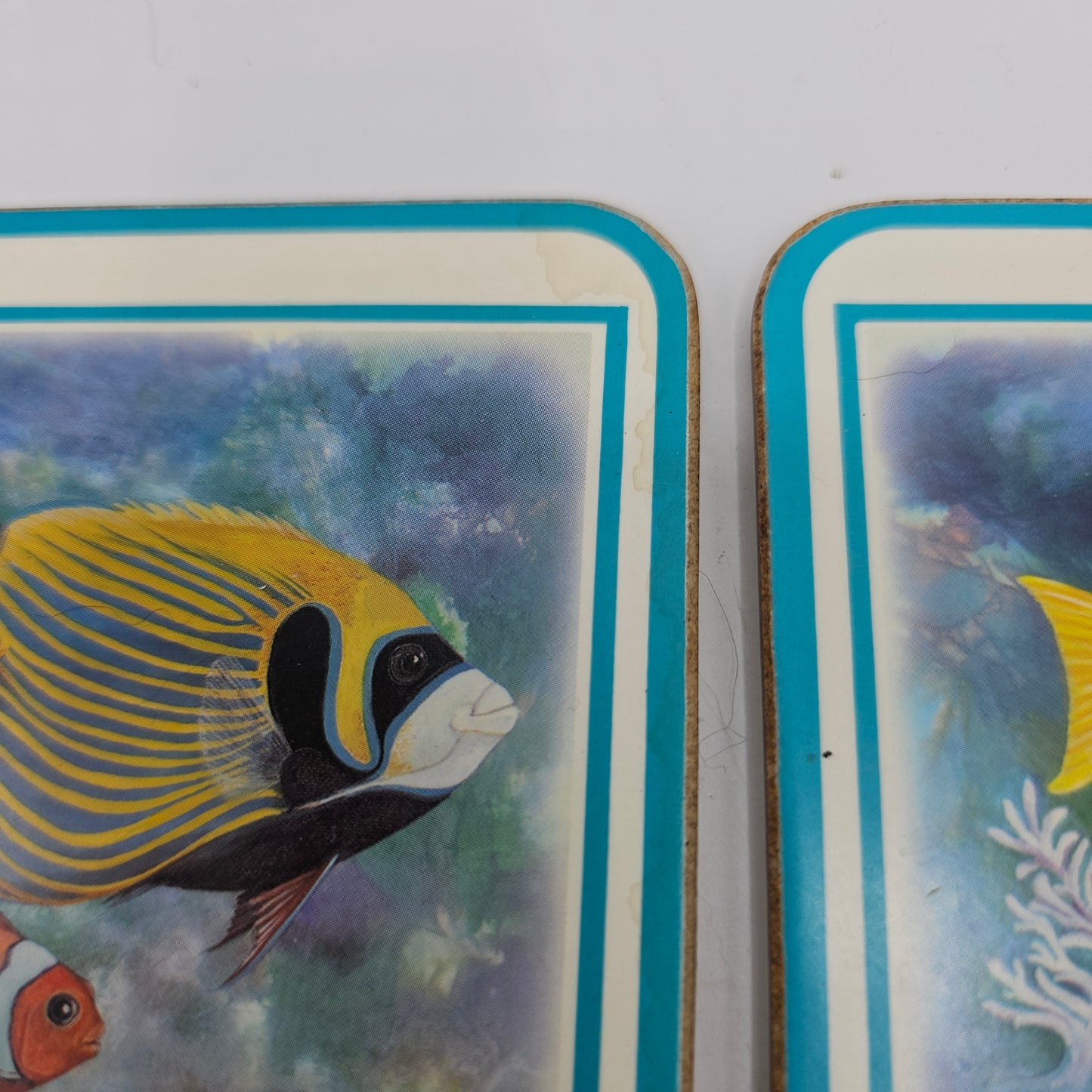 Pimpernel Cork Backed Coasters with Tropical Fish Theme - Set of 4
