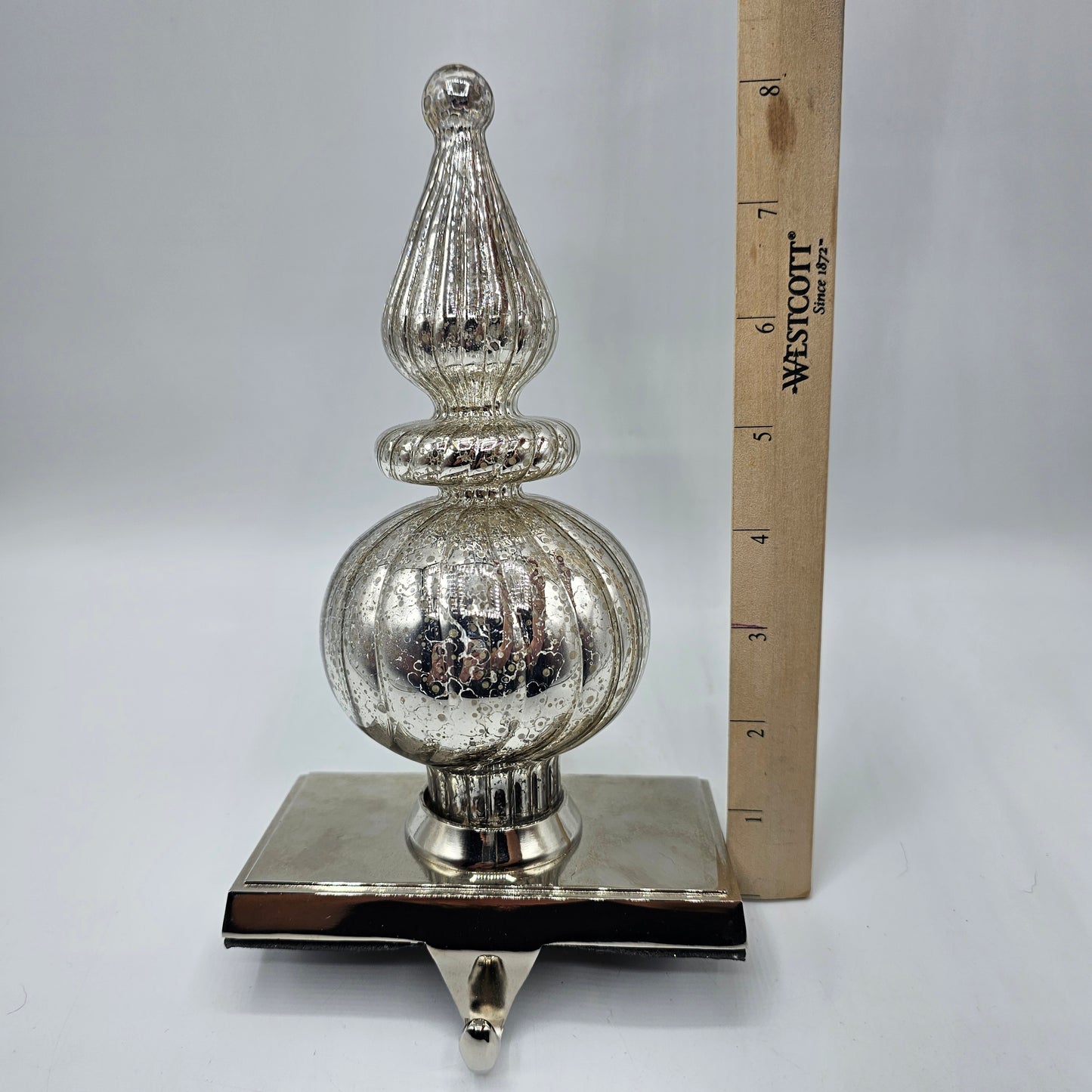 Light Up Mercury Glass Finial Stocking Holder by Southern Living