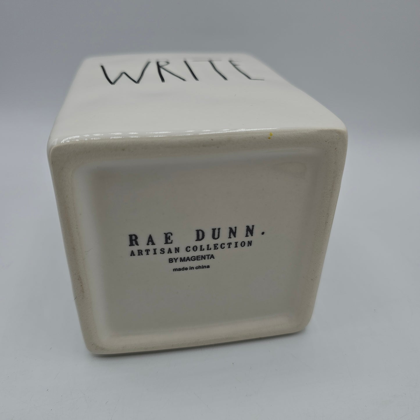Rae Dunn "Write" White Ceramic Pencil Pot