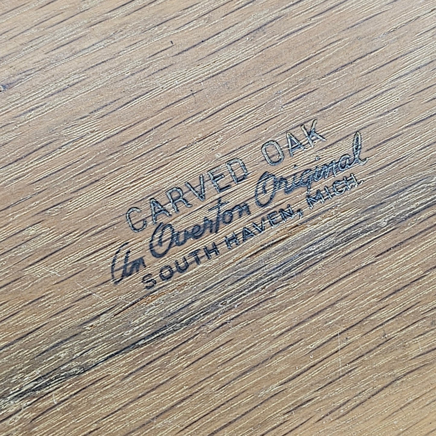 Vintage Leaf Divided Serving Tray made of Carved Light Oak Wood