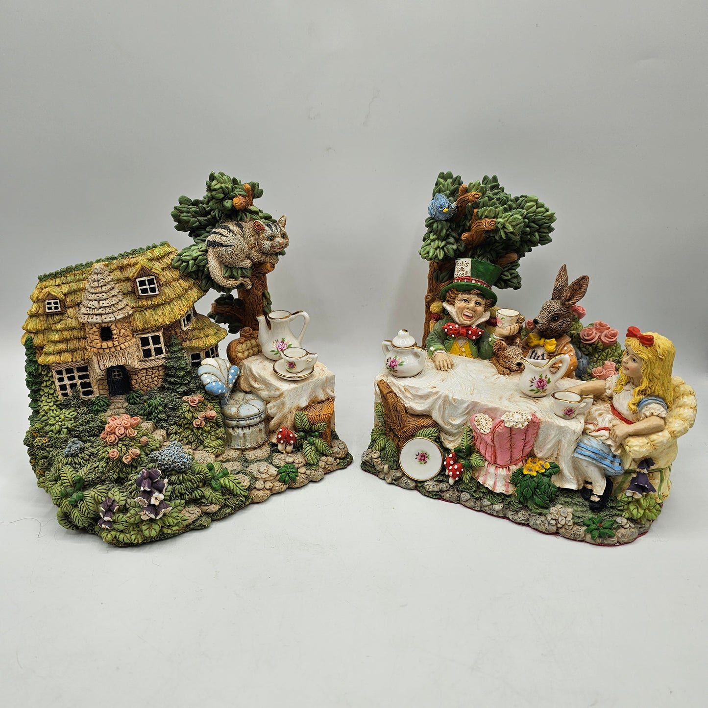Alice in Wonderland Bookends - The Mad Hatter's Tea Party - Smithsonian Institute, Limited Edition, Signed