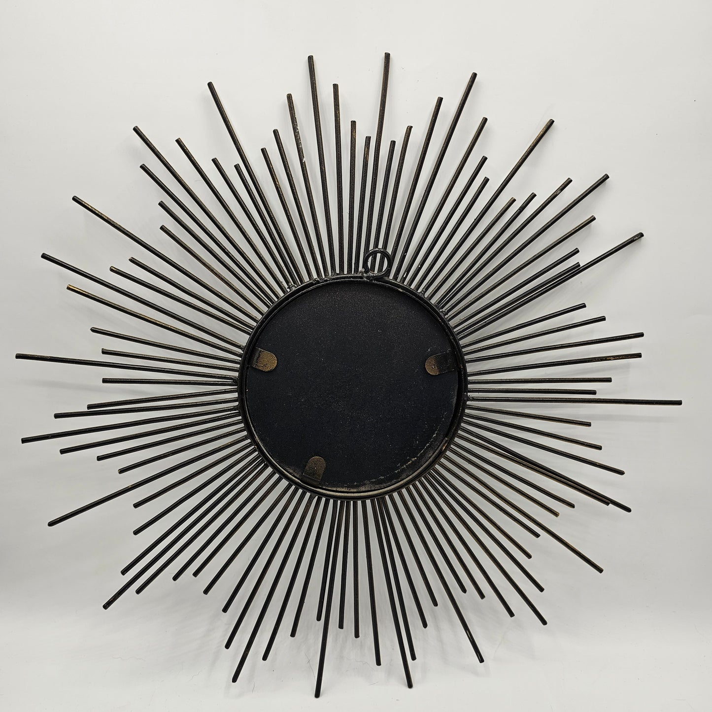 Vintage Sunburst Wall Mirror with Metal Rays