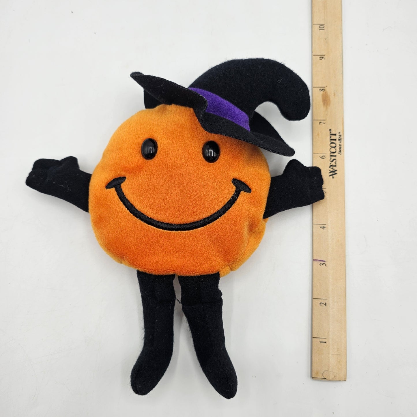 Plush Witch Orange Beanie Bopper Soft Toy