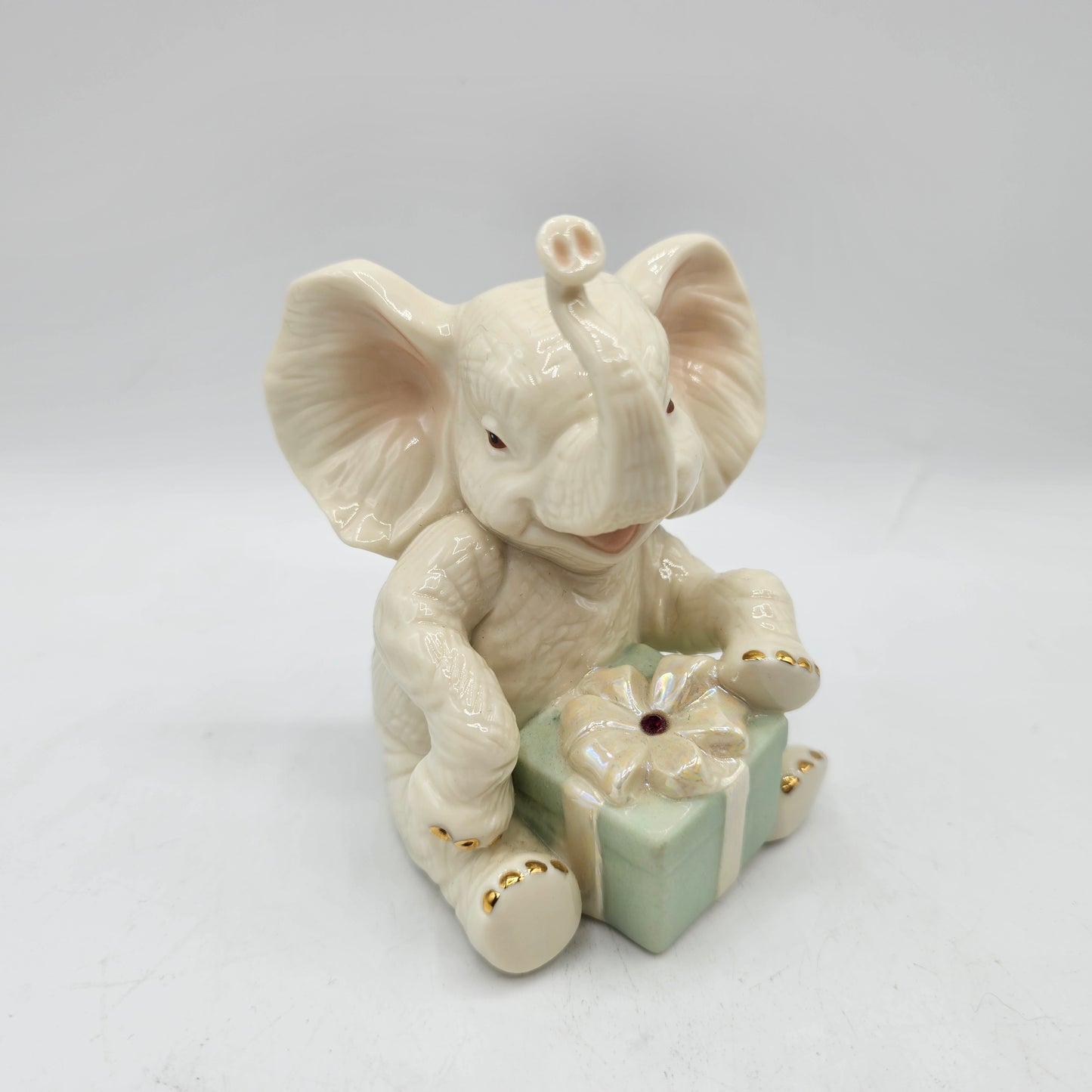 Lenox Happy Birthday Wishes Elephant January Birthstone Porcelain Figurine 4.5"
