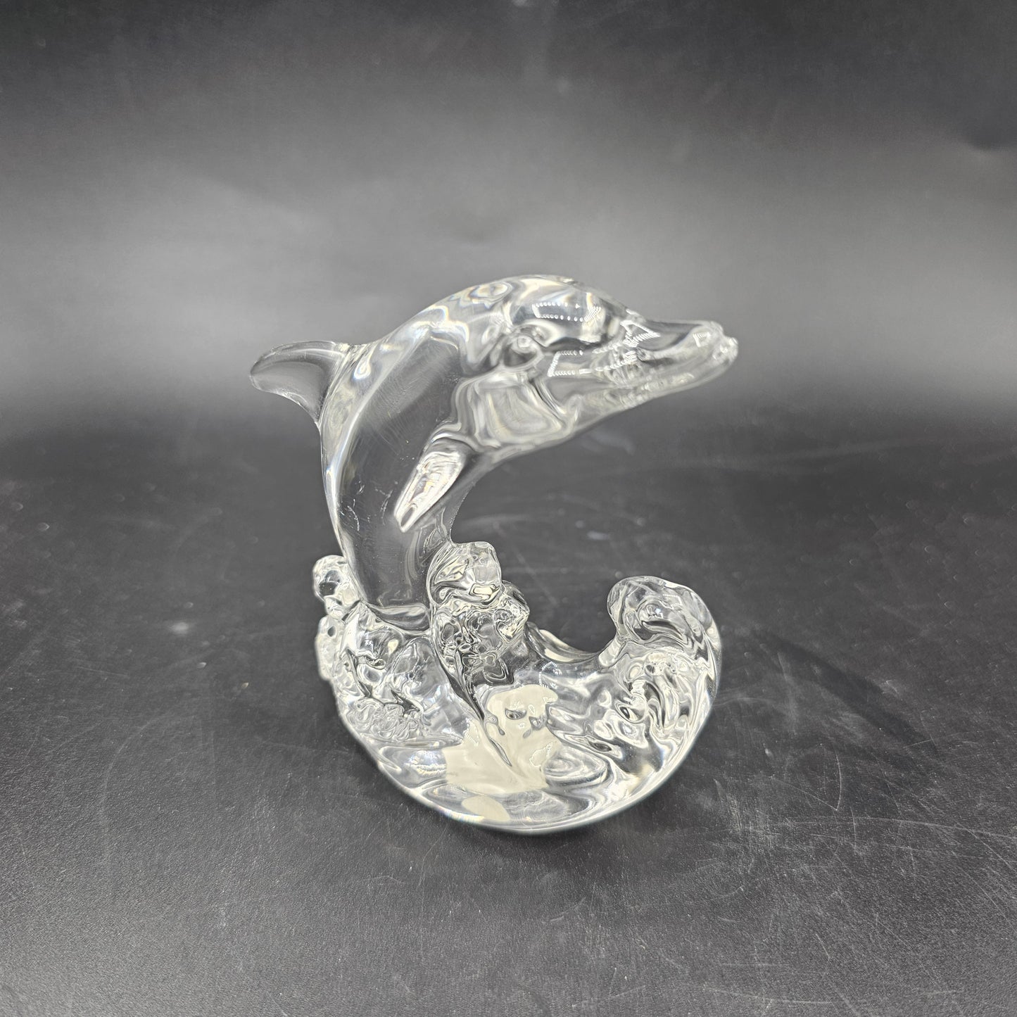 Princess House Lead Crystal Rocker Figurine - Jumping Dolphin