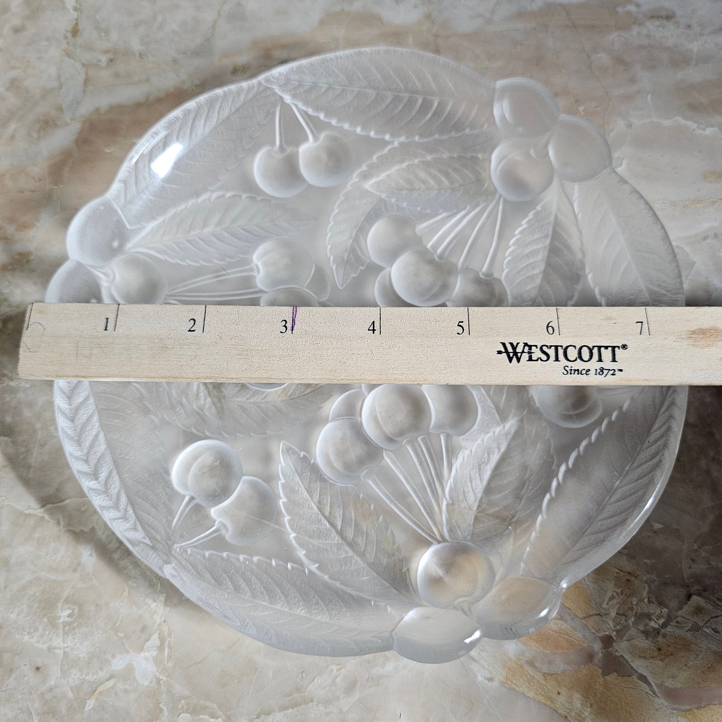 Vintage Mikasa "Bountiful" Frosted Cherry Dish with Reversed Relief Design 7.5"