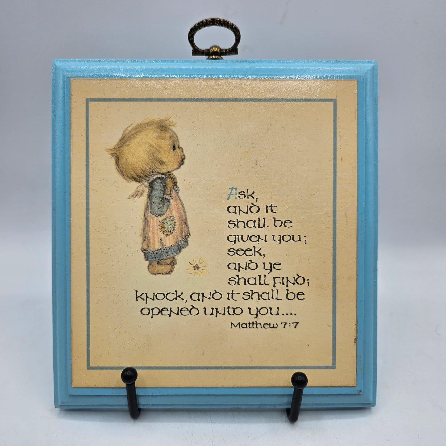 Vintage Betsy Clark Plaque with Hanger and Inspirational Quote