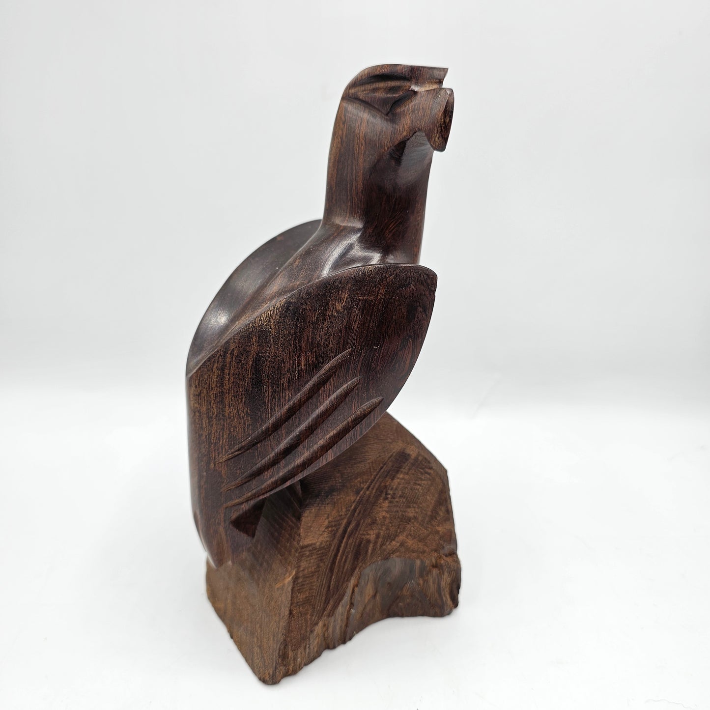 Carved Ironwood Eagle Sculpture
