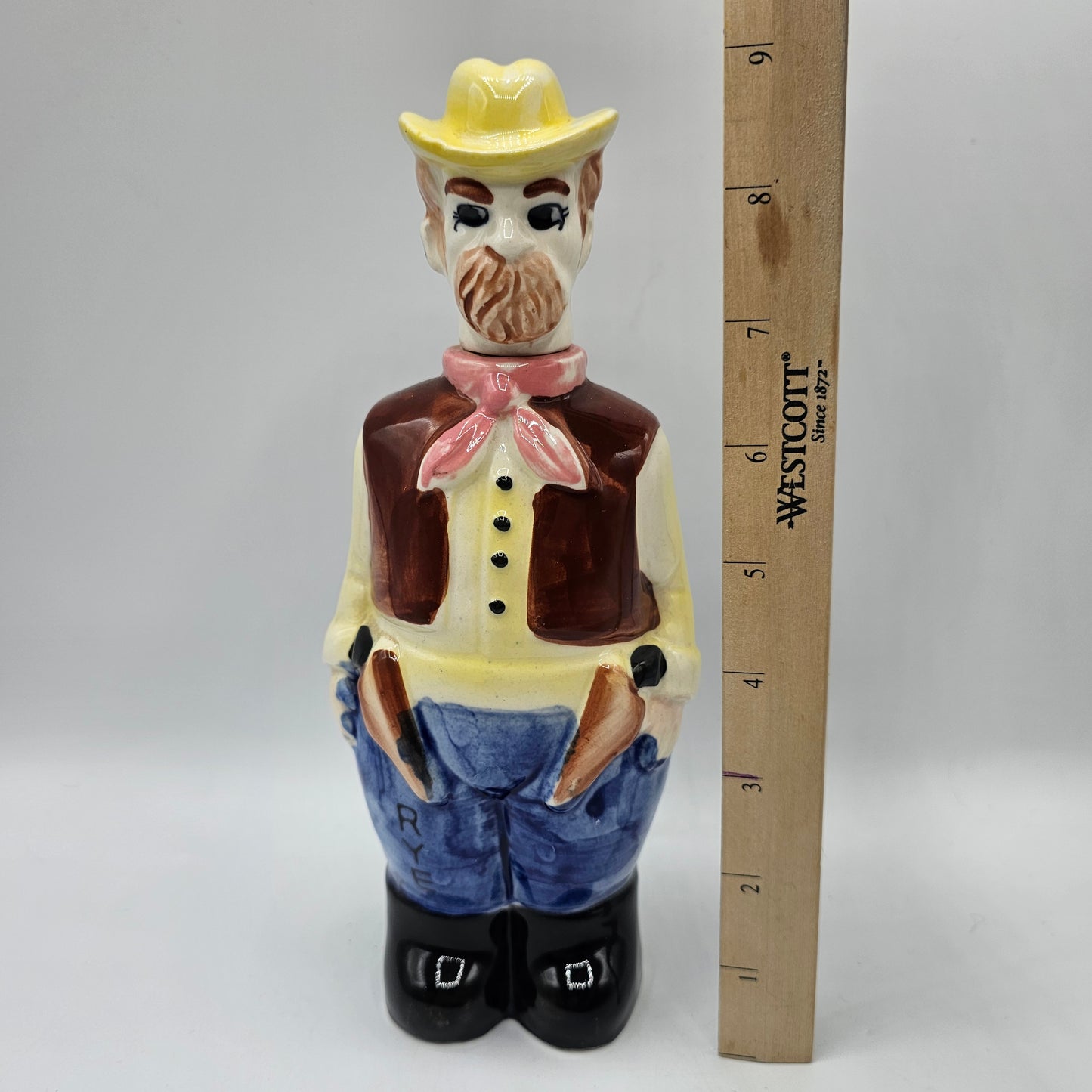 Vintage Cowboy/Outlaw Whiskey Decanter by Chase of Japan