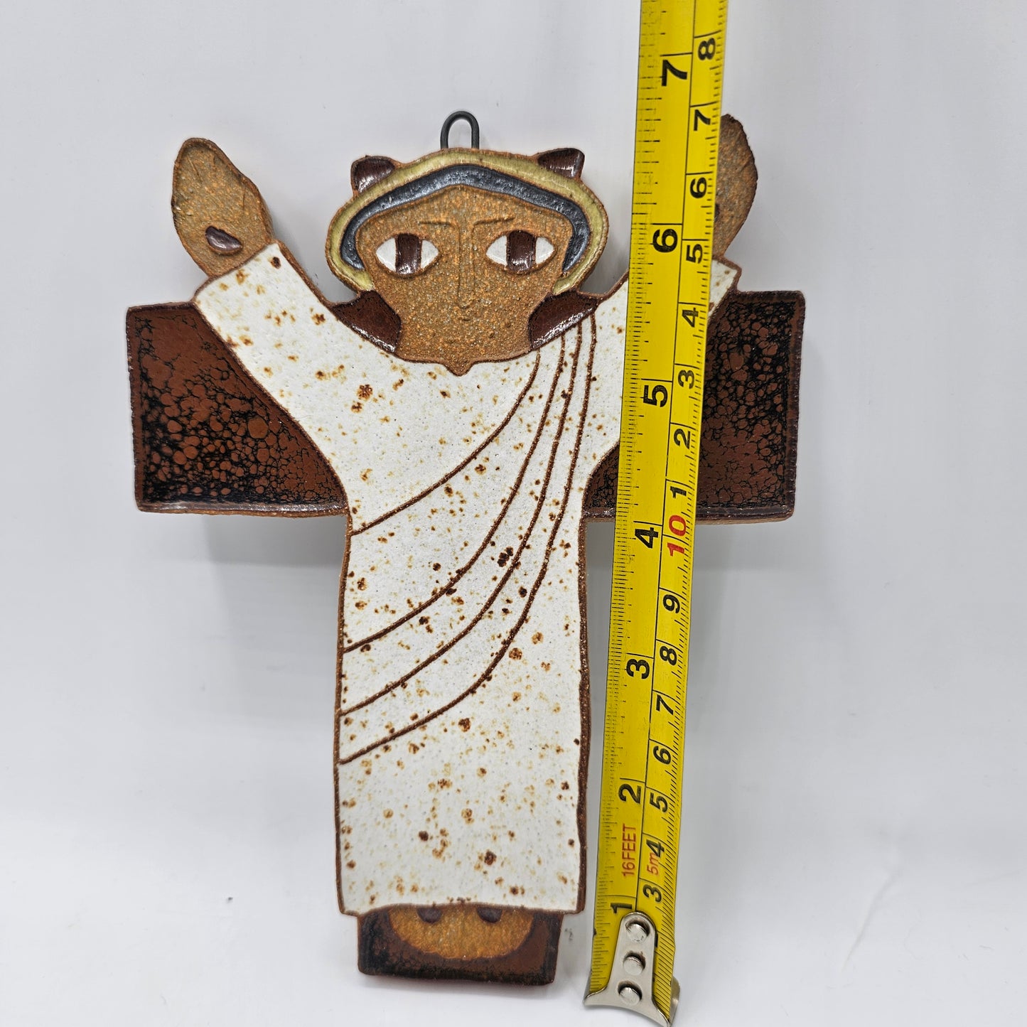 St Andrew's Abbey "Risen Christ" Artisan Pottery Wall Hanging - 7"