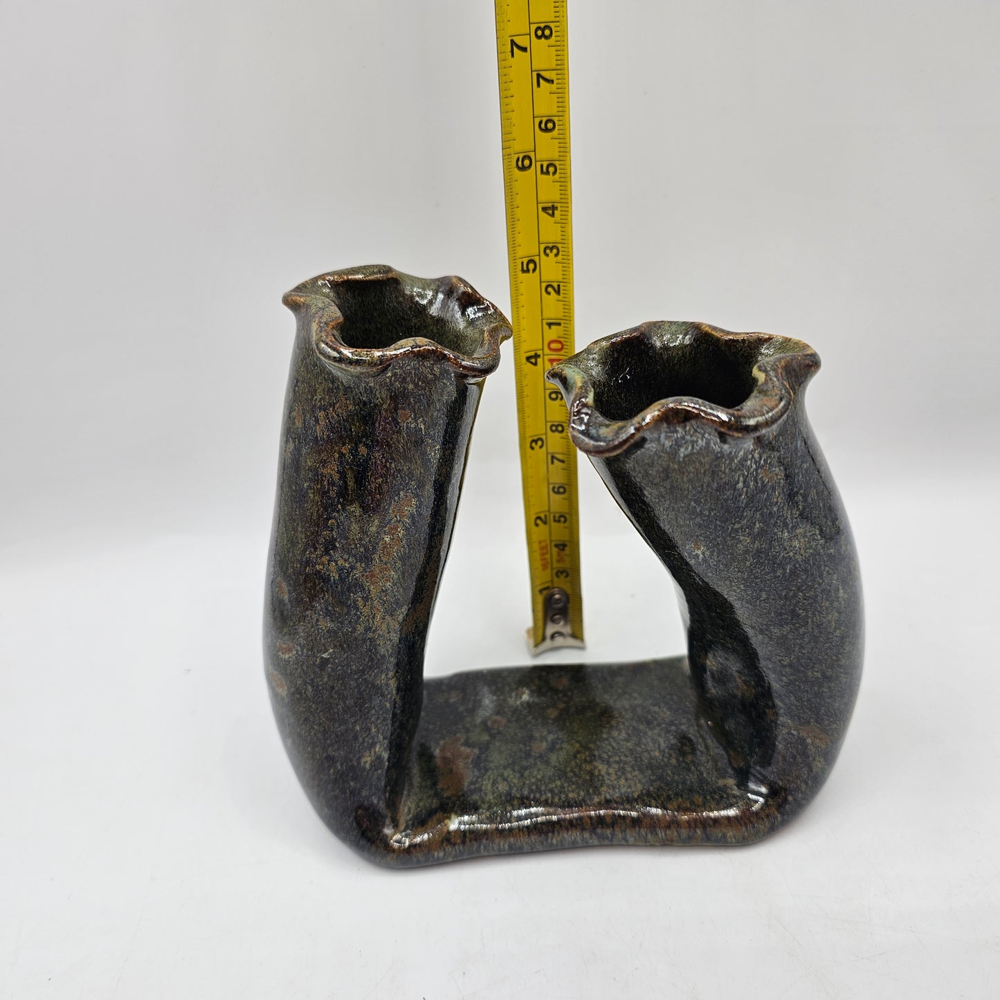 Helen Helwig Artisan Pottery Double Bud Vase