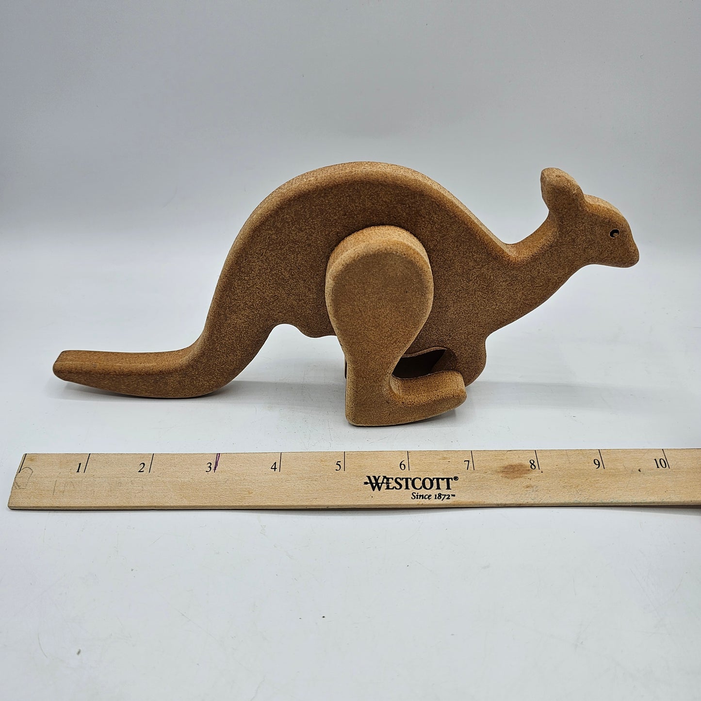 Wooden Kangaroo Toy from Sydney, Australia (Hops forward when placed on slope)